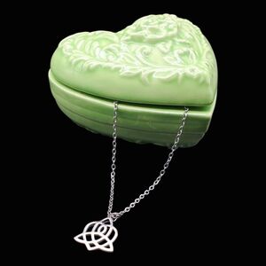 Celtic Heart Triquetra Pendant And Chain 20"